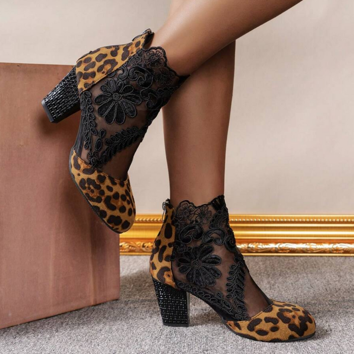W&W Mode | Bestickte High-Heel-Stiefel - Trendy Footwear