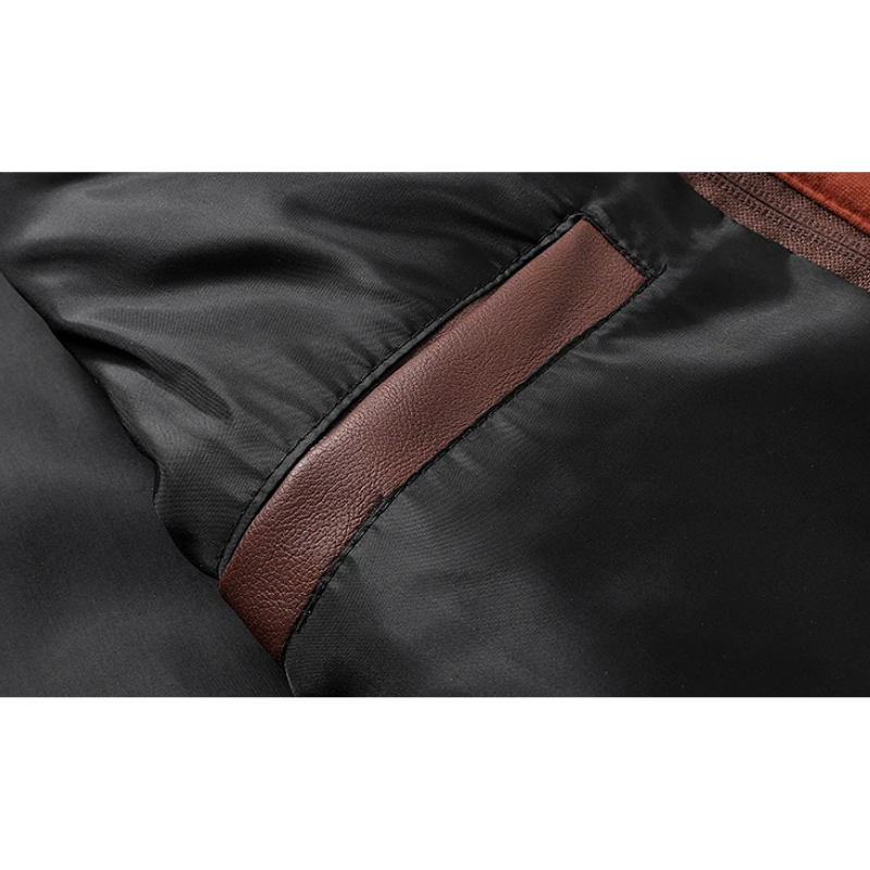 WW | Lederjacke Herren Mit Reißverschluss, Klassische Jacke Aus Echtleder