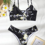 WW Bikini | Eleganter Bikini mit Marmorprint
