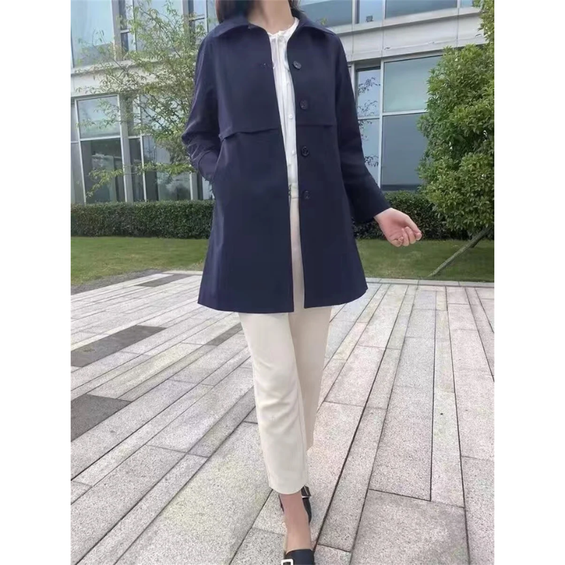 W&W Mode | Klassischer Trenchcoat Damen, Einfach Gebunden, Taillierter Damenmantel