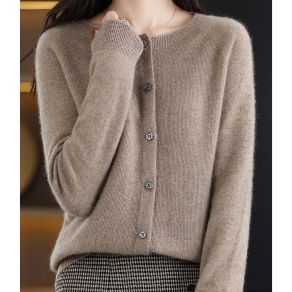 Wolff Damen Rundhals Cardigan Pullover