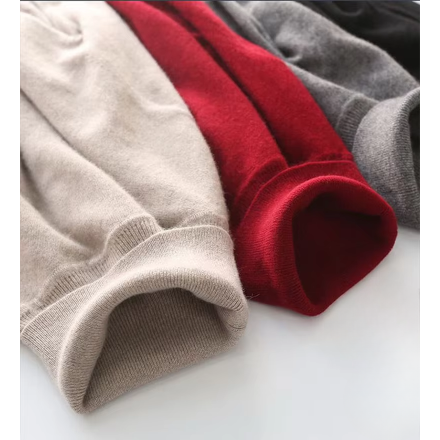 WW | Herren Wollpullover Mit Rollkragen Und Schlankem Design