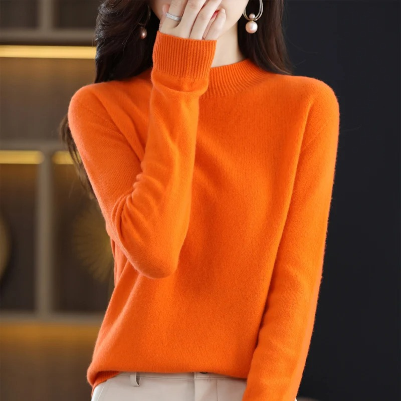 WW | Elegante Kaschmier Mix Damenpullover Weicher Feinstrickpullover