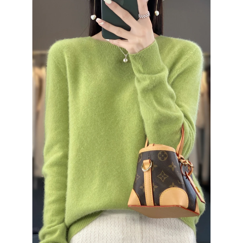 W&W Mode | Cashmere Pullover Damen Stilvoller Rundhals, Weich & Komfortabel
