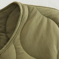 WW | Gepolsterte Jacke Damen, Leichtes Übergröße Modell Mit Taschen, Knopfverschluss