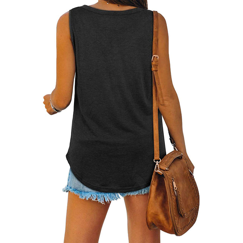 W&W Mode Mckayla Jersey V-Ausschnitt Tank-Top