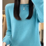 WW | Kaschmir Pullover Damen Runder Ausschnitt Weicher und Eleganter Strickpullover