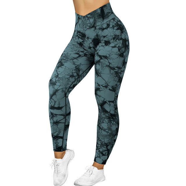 WOLFF | Langlebige nahtlose Tie Dye Leggings Frauen Yoga-Hosen