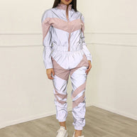 Damen Sportliches Jogginganzug mit kontrastierenden Farbakzenten und sportlichem Schnitt WW