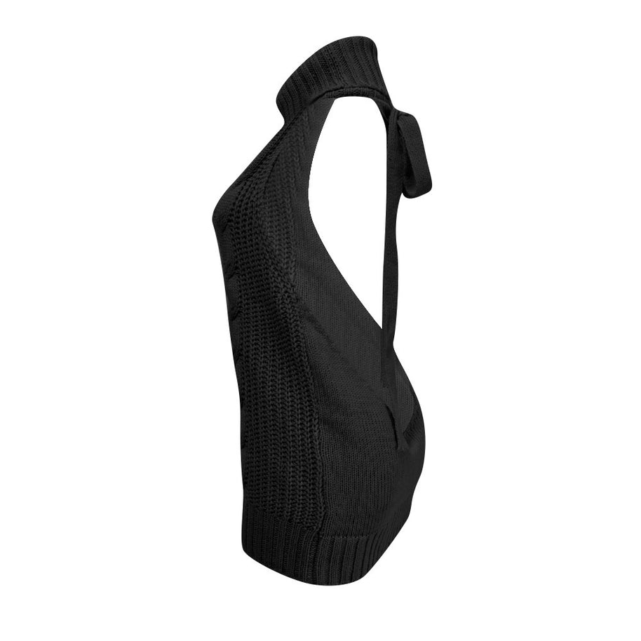 Damen Strickkleid mit hochgeschlossenem Kragen und seitlichem Zipper WW