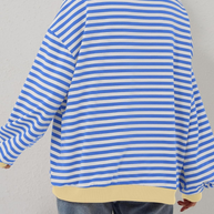 WW | Übergrößen Streifen Langarm Sweatshirt