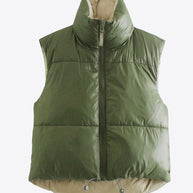 WW | Zip-Up Drawstring Puffer Weste