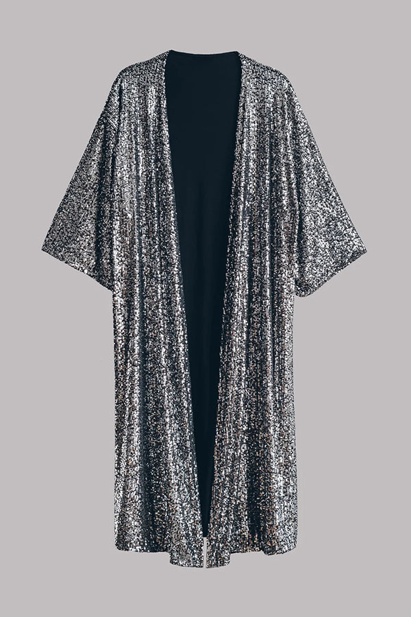 W&W Mode | Disco Glamour Pailletten Glockenärmel Kimono