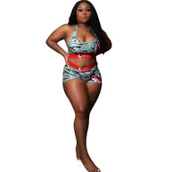 Damen Sportliches Bikini-Set mit figurbetontem Design und einzigartigem Grafikdruck WW