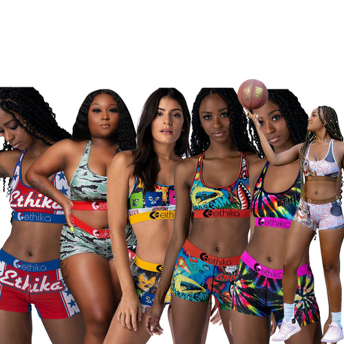 Damen Sportliches Bikini-Set mit figurbetontem Design und einzigartigem Grafikdruck WW