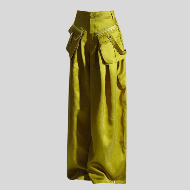 W&W Mode | Hochgeschnittene Cargohose mit Gürteldetail