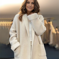 WW | Weiße Langarm Strickjacke