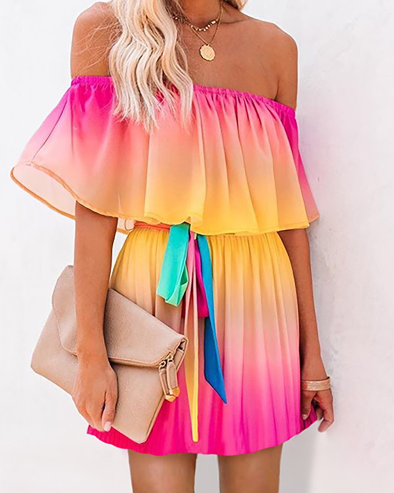 Damen Maxikleid mit schulterfreiem Design von WW