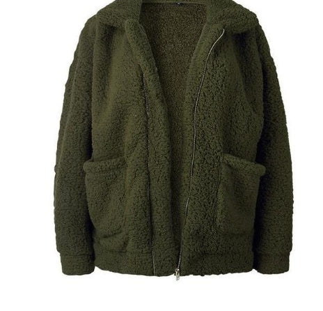 W&W Mode | Damen Fleece Sweatshirt Mit Breitem Kragen