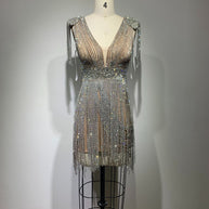 WW | Hollow-out Enge Nische Mantel Hochwertiges Kleid