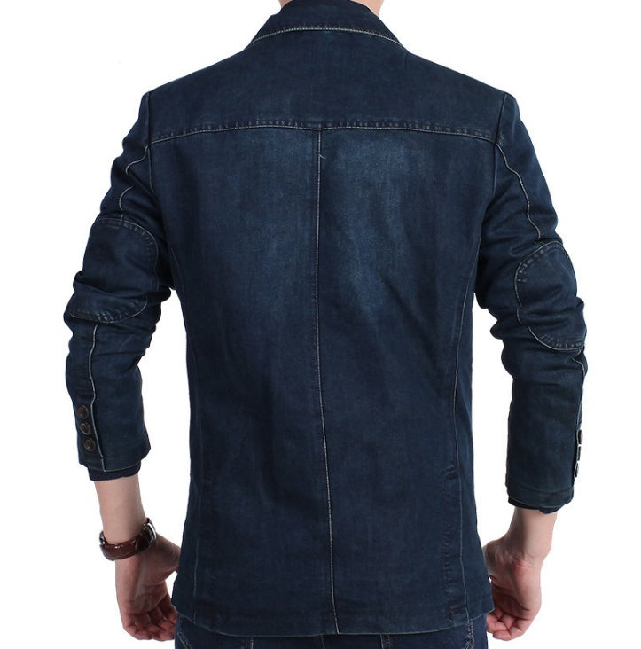 W&W Mode | Herren Denim Baumwolle Blazerjacke