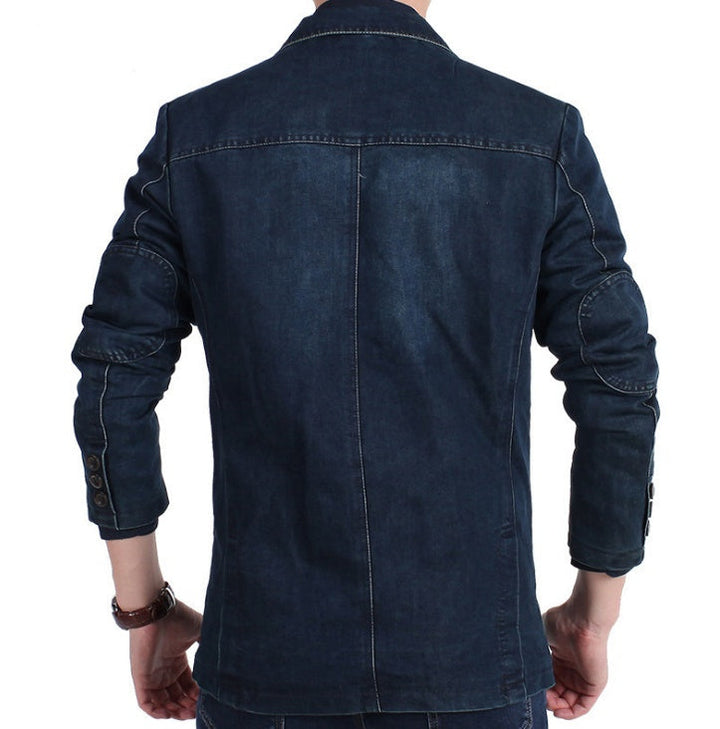 W&W Mode | Herren Denim Baumwolle Blazerjacke