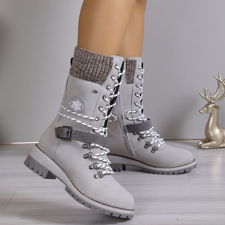 W&W Mode - Elegante Gestrickte Thermo-Stiefel