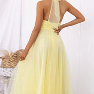 WW | Halter Tüll Midi Kleid