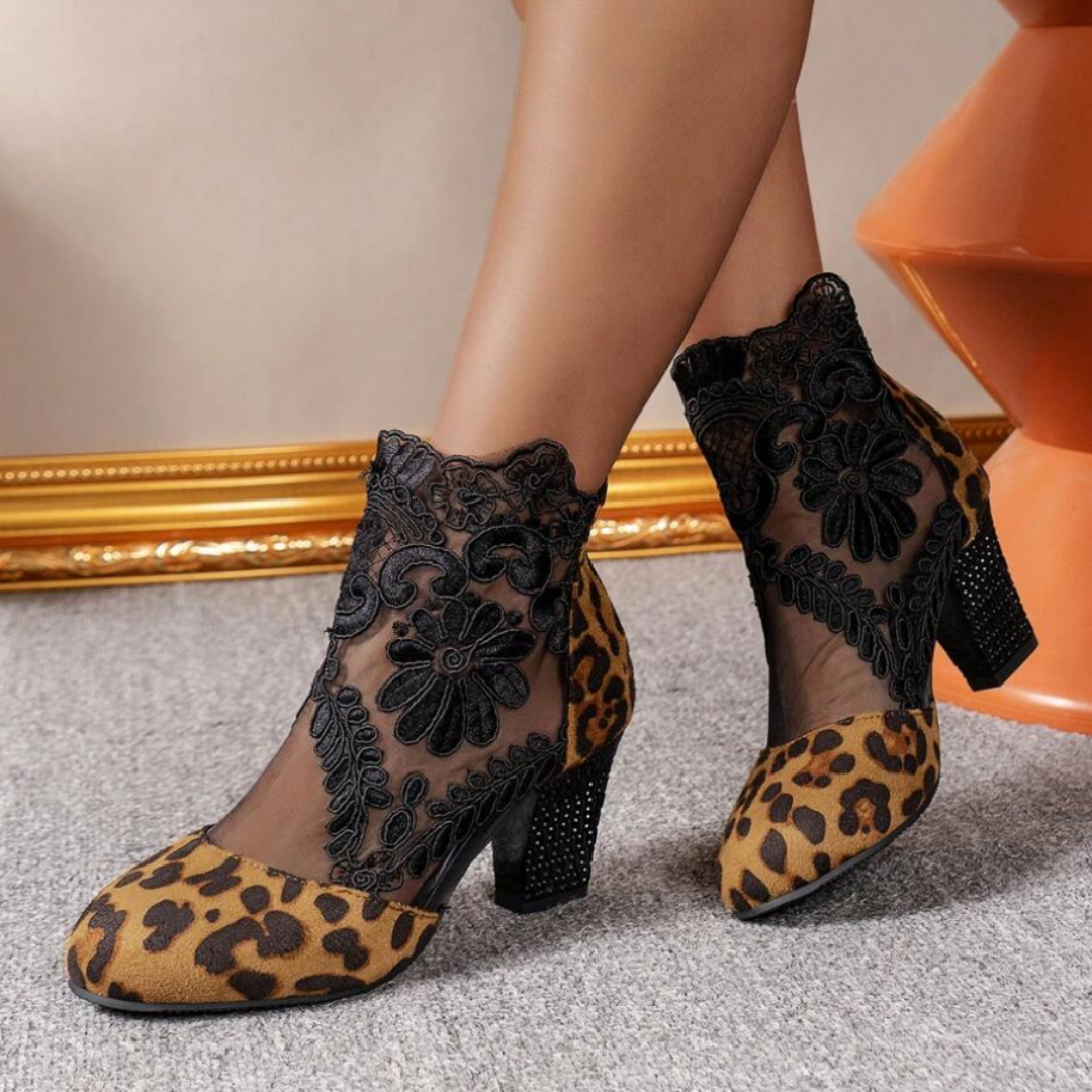 W&W Mode | Bestickte High-Heel-Stiefel - Trendy Footwear