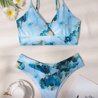 WW Bikini | Eleganter Bikini mit Marmorprint