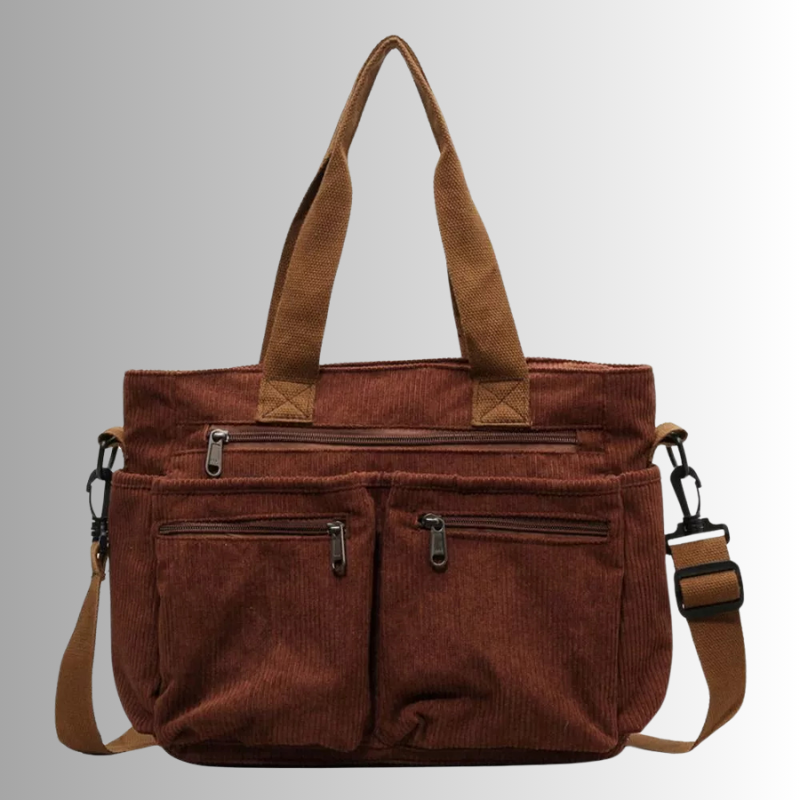 WW | Cord Schultertasche Mit Mehreren Taschen Für Damen