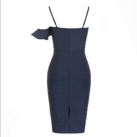 Midikleid mit Umschlagbund | Blau