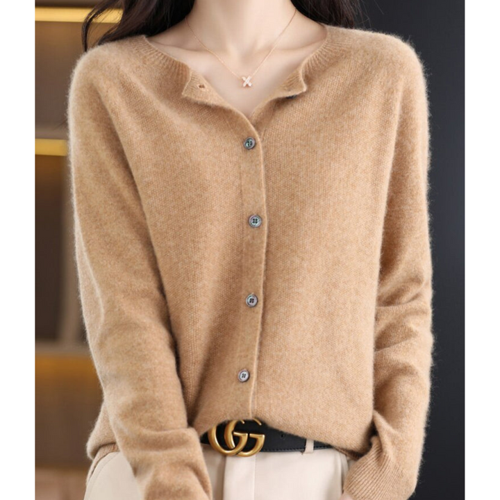 W&W Mode Damen Rundhals Cardigan Pullover