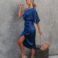 WW | Sexiest einäugiges ungleichmäßiges Rockkleid Damen Abendkleid