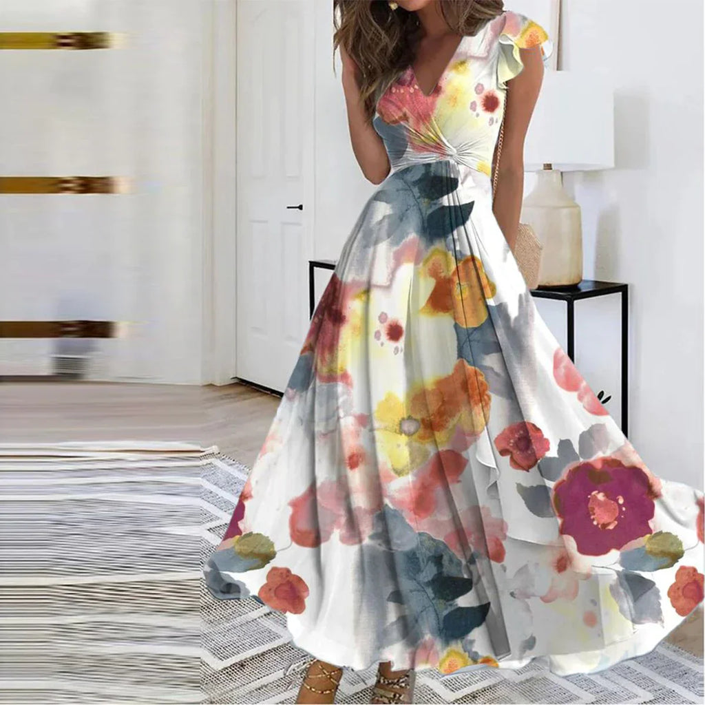 WW | Trendy Ärmelloses Weißes Maxikleid