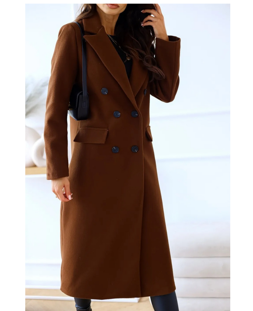 Wolff | Eleganter Langer Doppelreihiger Trenchcoat