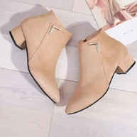 WW | Stiefeletten Mit Spitzem Schuh Und Seitenreißverschluss Damen Stiefeletten