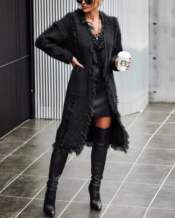 WW | Kuschelige Strickjacke Mit Kordeln