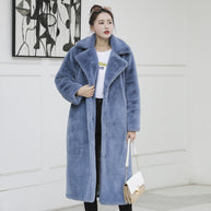 Damen Fleece-Mantel mit doppelter Knopfleiste und trendigem Schnitt WW