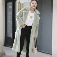 Damen Fleece-Mantel mit doppelter Knopfleiste und trendigem Schnitt WW