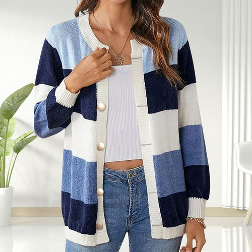 WW | Modischer Streifen Cardigan