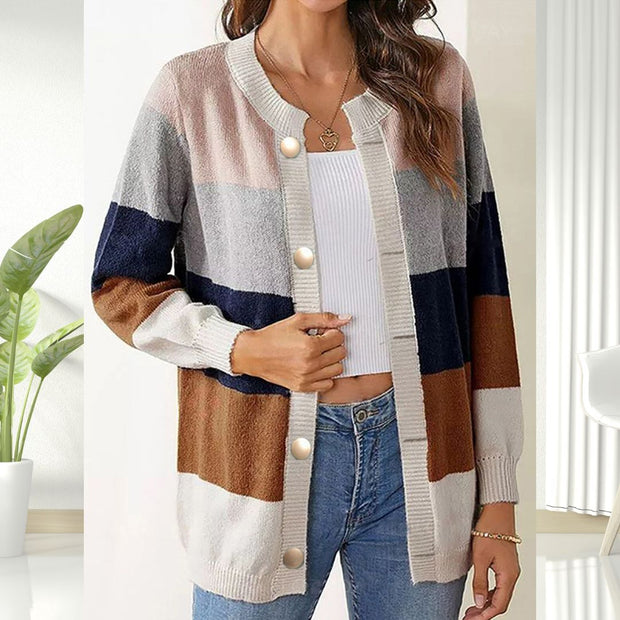 WW | Modischer Streifen Cardigan