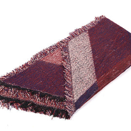 Damen Eleganter Fransen-Schal aus weichem Material mit geometrischem Muster WW