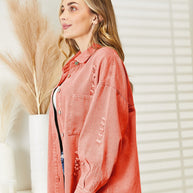 WW | Zerrissene Rohsaum-Denimjacke