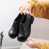 Damen Schnürschuhe aus hochwertigem Leder mit robustem Sohlenprofil WW