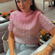 WW | Metallischer Strickpullover mit texturiertem Finish