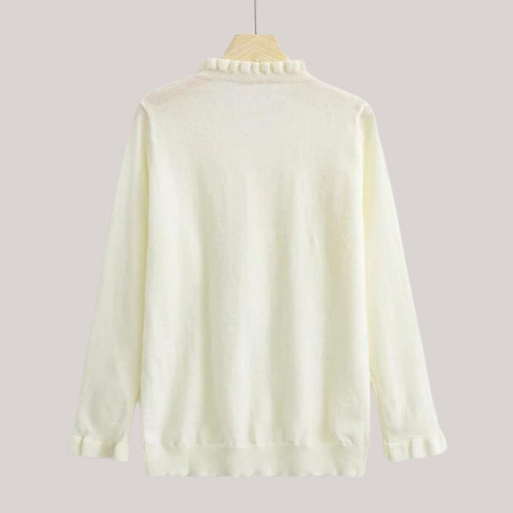 W&W Mode | Gerüschter Gestrickter Pullover