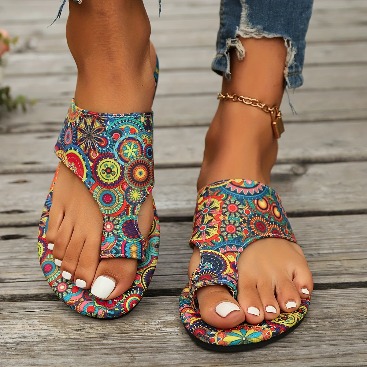 WW | Florale Flip Flops Für Frauen