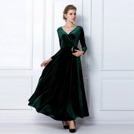WW | Glamorous Chic Kleid mit verdicktem V-Ausschnitt