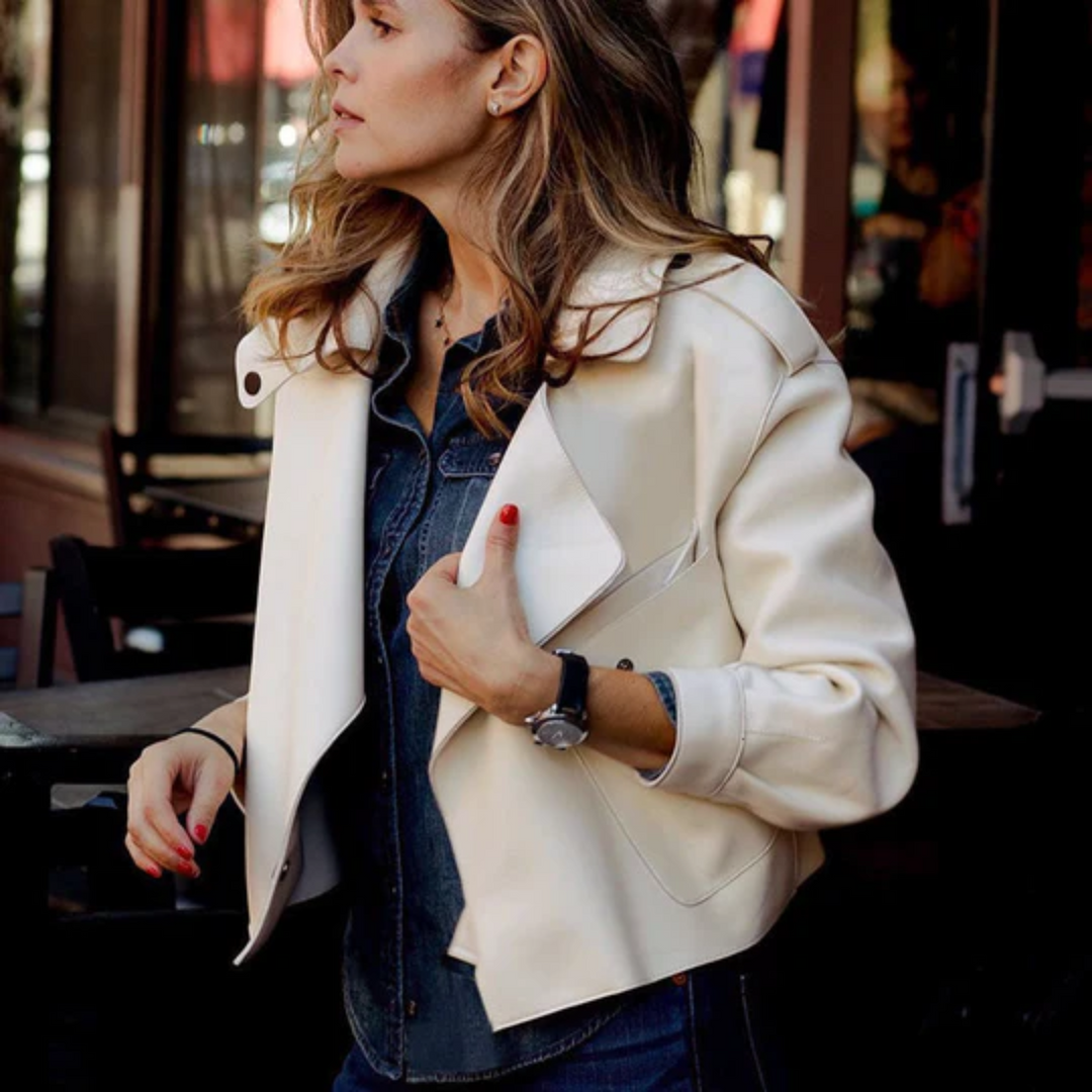W&W Mode | Kurze Damenjacke Eine Lässige Lederjacke Für Damen